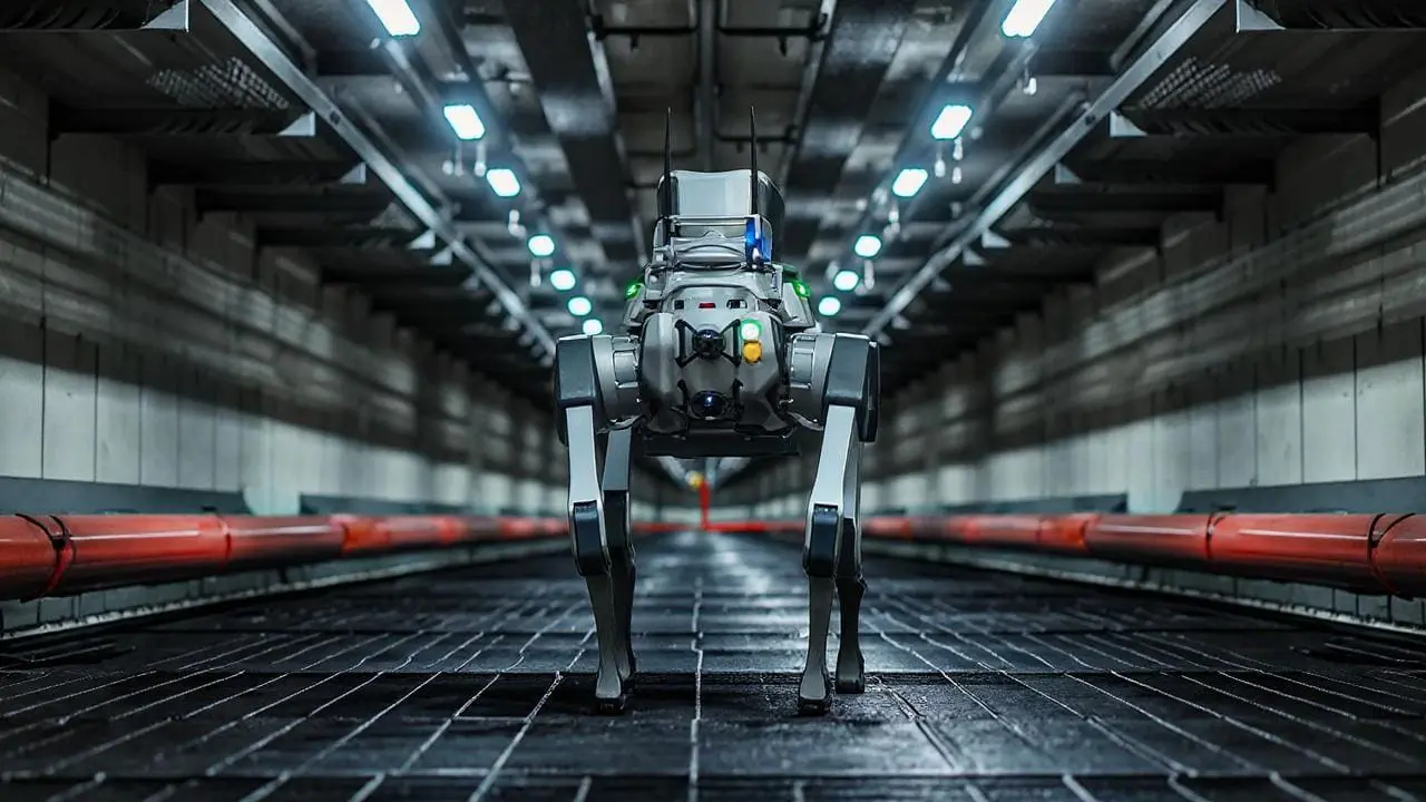 DEEP Robotics quadruped robot performing tunnel inspection
